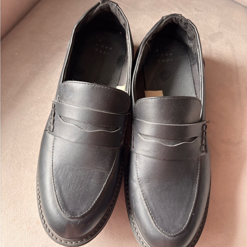 a new day Black Platform Penny Loafers